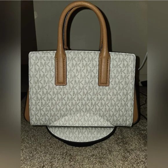Michael Kors Cream and Tan Satchel Bag - Picture 4 of 14
